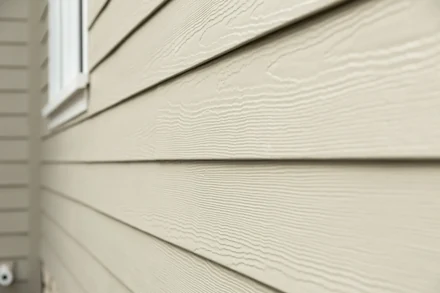 Close-up of James Hardie HardiePlank lap siding texture