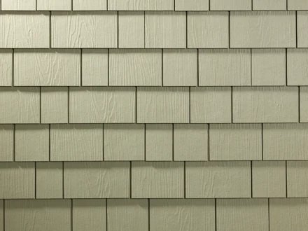 Close-up of James Hardie cedar shingle siding texture