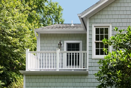 James Hardie HardieShingle siding in a New England profile